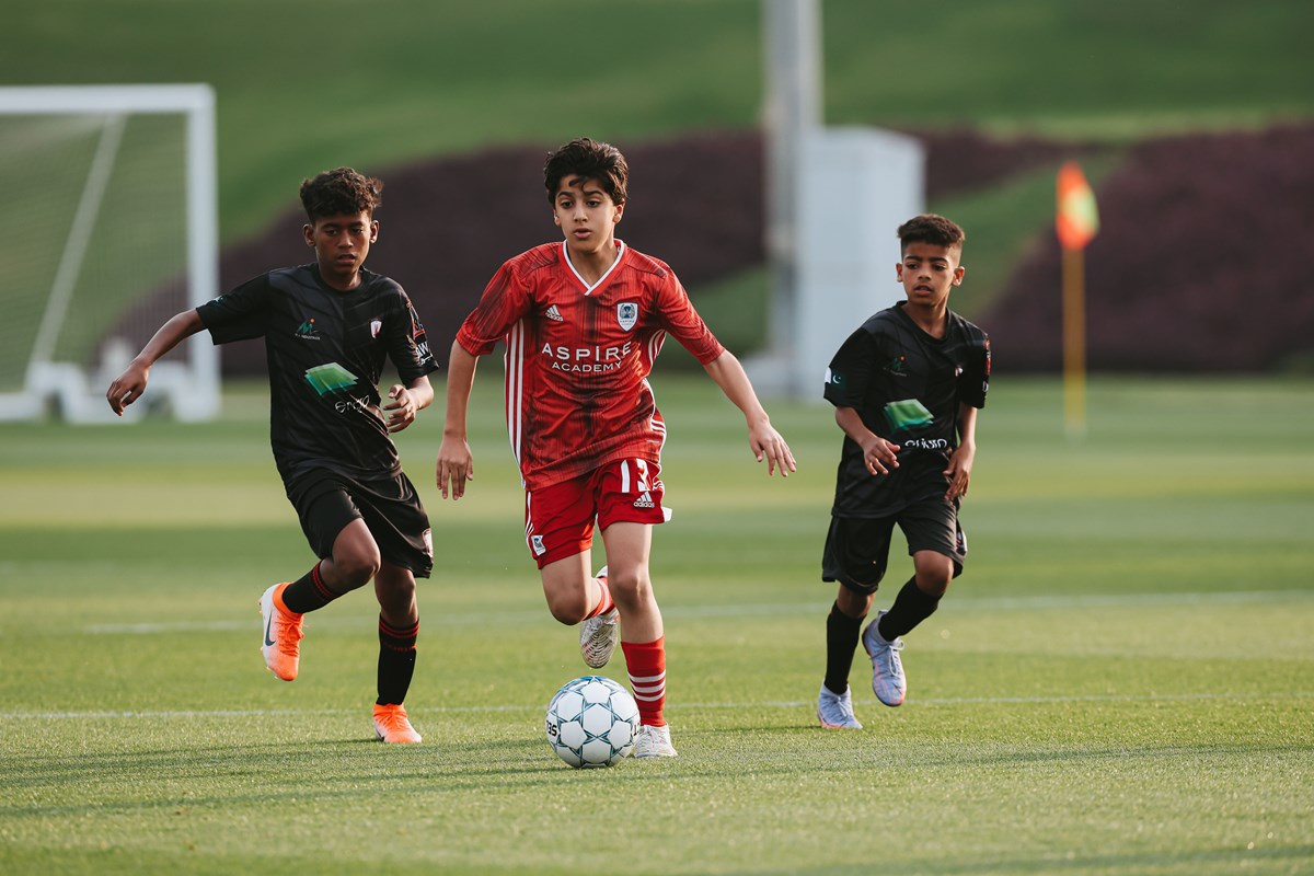 Aspire Academy's Football U11 & U12 players record their first ever match appearance during a friendly series against Karachi United FC