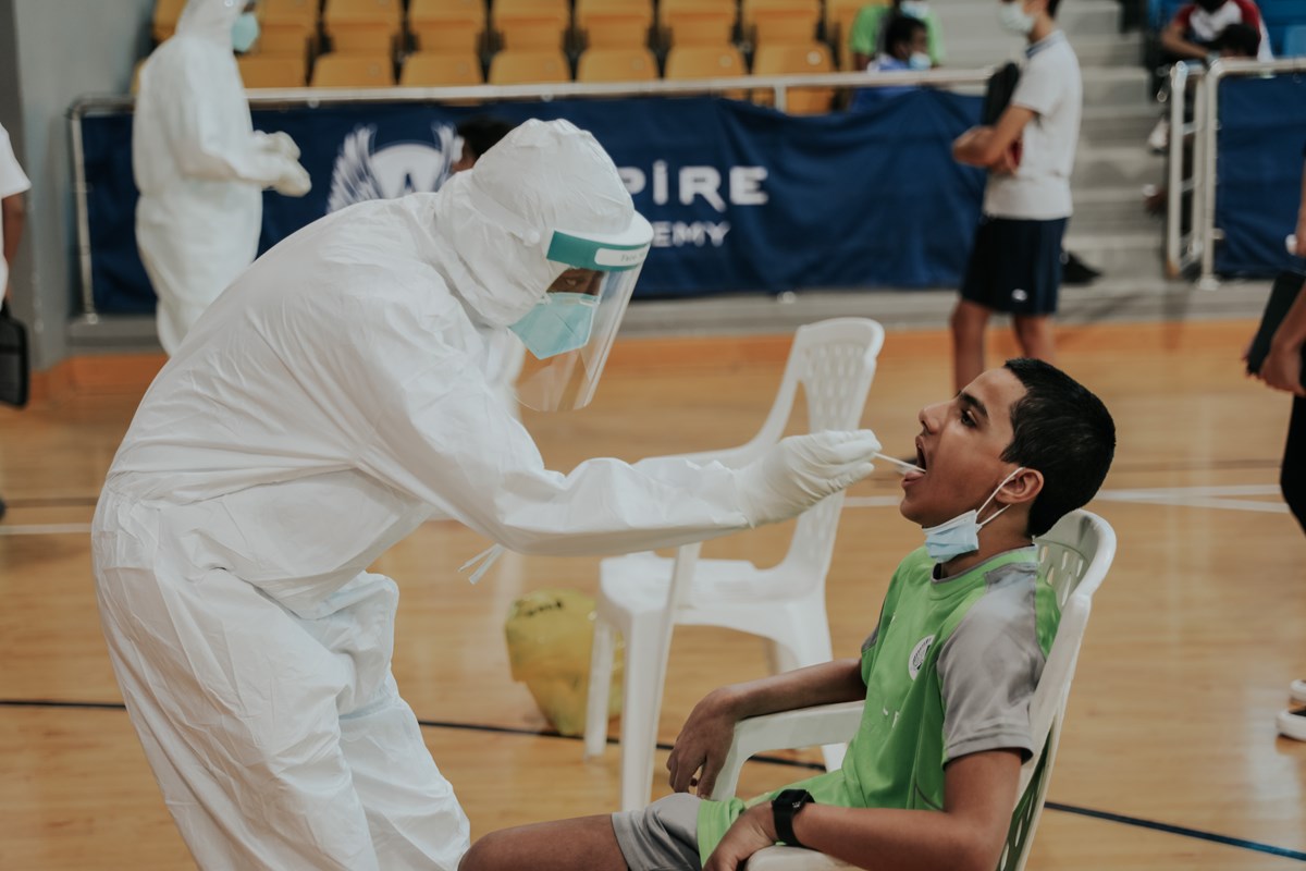 Ahead of Aspire Academy's new academic year, all students and academic staff were tested for COVID-19